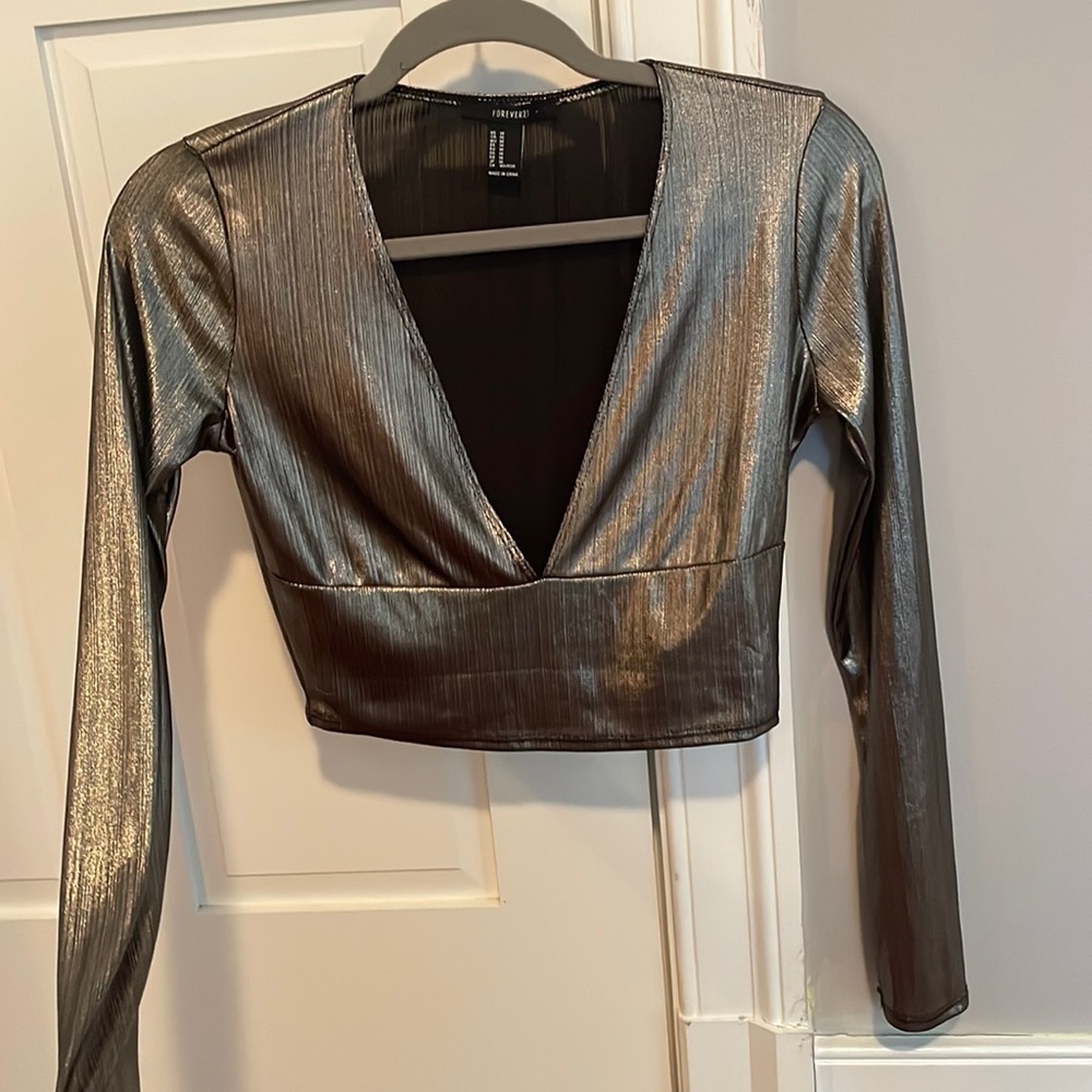 Metallic long sleeve shirt from forever 21!
